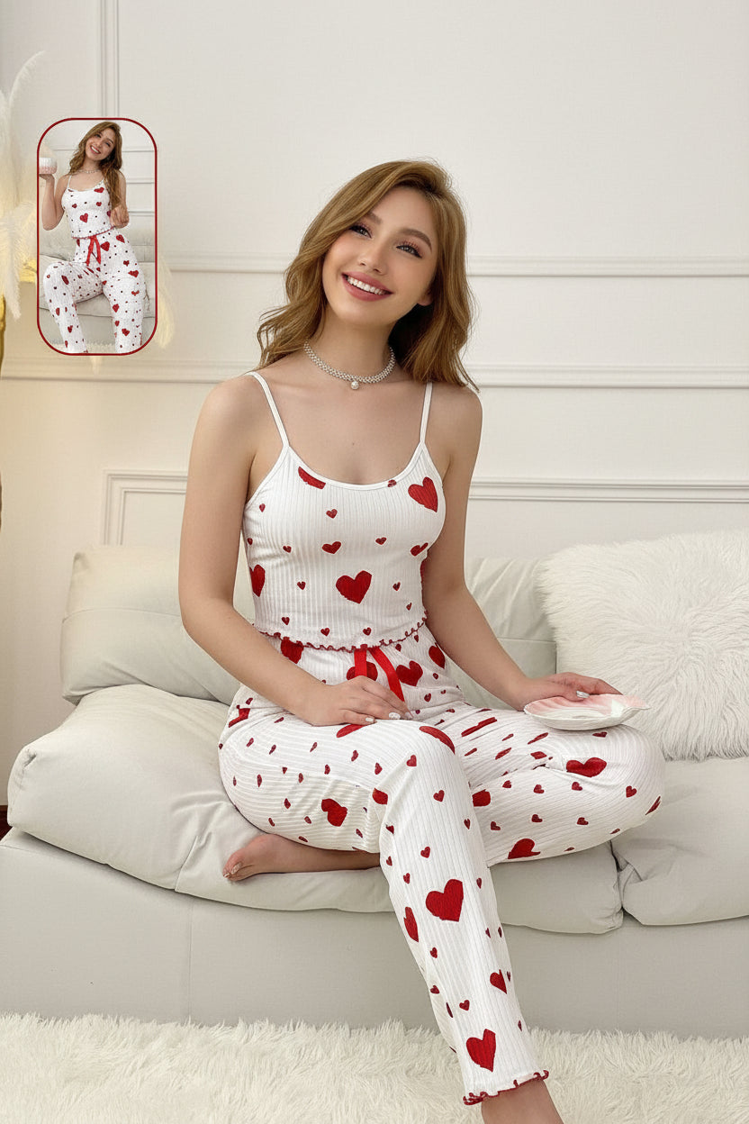 Comfortable white cotton home pajamas by Vaura, featuring a relaxed fit and soft fabric for cozy loungewear.